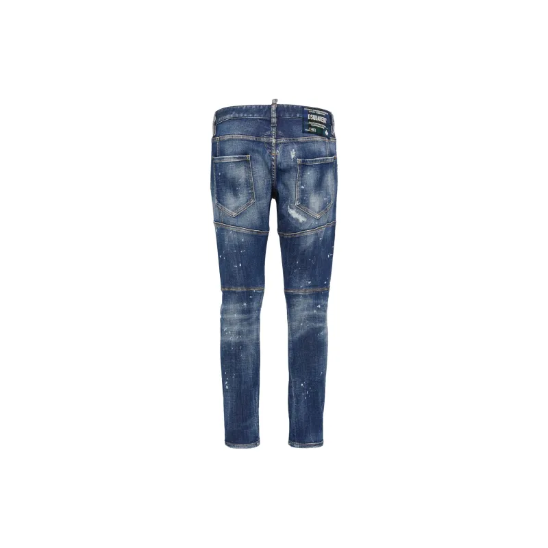 DSQUARED 2 Logo Patch Distressed Skinny Jeans-1