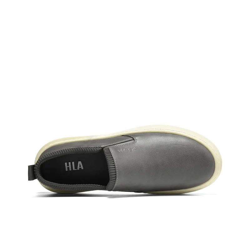 HLA Leather Vintage Fashion Casual Slip-on Skateboard Shoes Men's-2