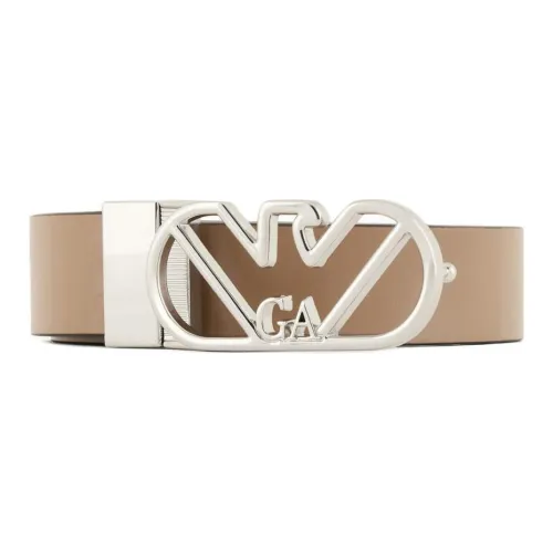EMPORIO ARMANI Reversible Belt In Deer print Leather With Eagle Buckle