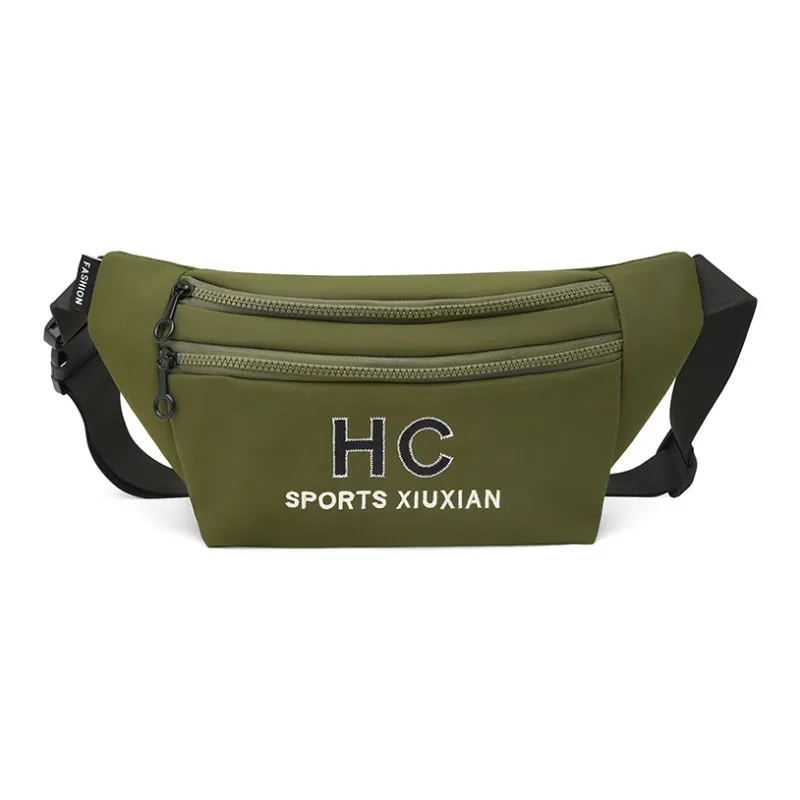 MOK Waterproof Fabric Sling Bag Regular Unisex Ecru/Black/Orange Red/Red/Khaki/Army Green-20