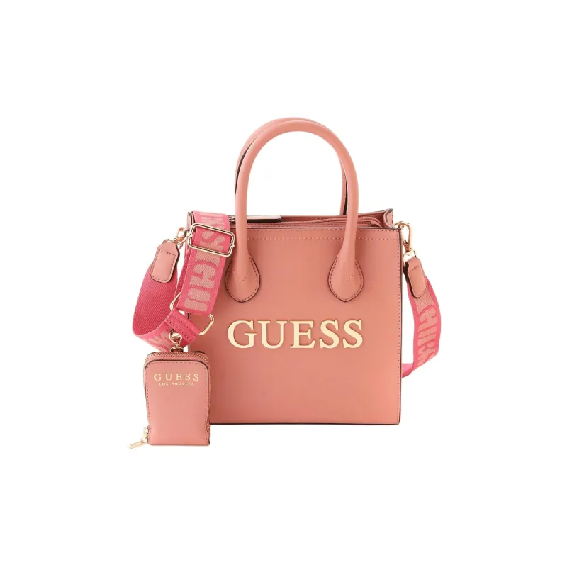 GUESS Polyurethane PU Shoulder Bag, Crossbody Bag, Handbag Small Size Women's Pink-0