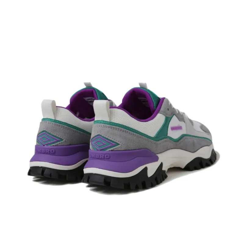 Umbro Anti Slip Wear Resistant Low Top Casual Shoes Unisex White Purple-3