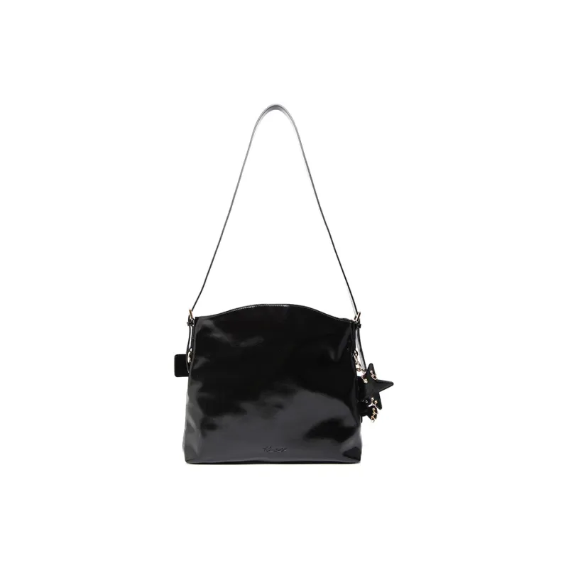 ECODAY ECOD PU Tote Handbag, Shoulder Bag, Crossbody Bag Regular Women's Black-1