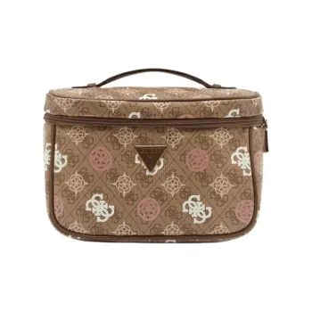 GUESS PU Toiletry Bag Women's Brown