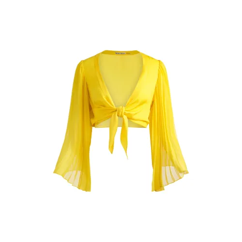 ALICE+OLIVIA Crop Tops Women's Yellow