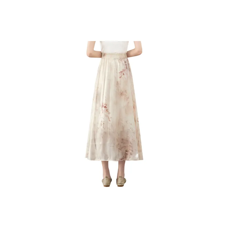 TOUCH Casual Long Skirts Women's Apricot-1