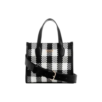 GUESS Artificial Leather Tote Bag, Shopping Bag, Shoulder Bag, Crossbody Bag, Handbag Mini Women's Black