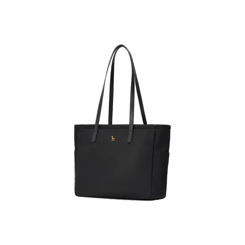 HAZZYS Nylon Fabric Tote Bag Shopping Bag Handbag Shoulder Bag Large Size Women's Beige-6