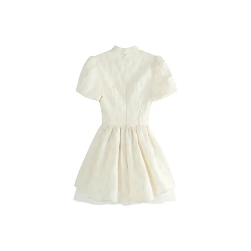 Incolore Short Sleeved Dress Women's White-1