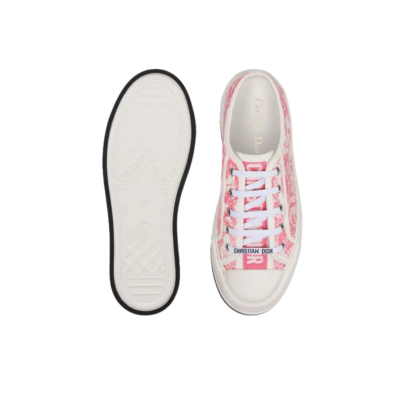 DIOR Walk'n'Dior Platform Shoes Low-Top Skateboard Shoes Women's Pink-4