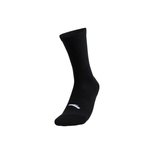 Anta Knee-High Socks Unisex 1 Pack Basic Black