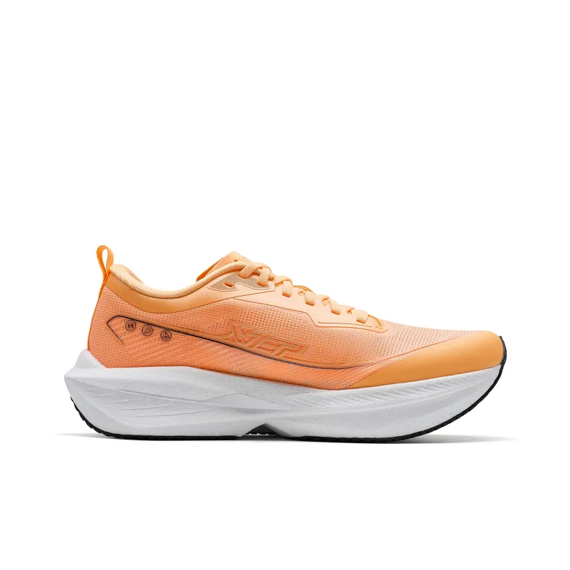 XTEP One-piece Molded 2nd Generation Cushioned Slip-Resistant Low-Top Running Shoes Men's Fresh Look Neon Orange-1