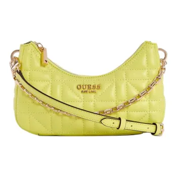 GUESS Faux Leather Shoulder Bag Crossbody Bag Mini Women's Yellow
