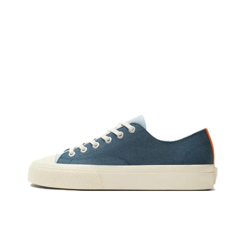 ZARA Wear-resistant And Lightweight Low-Top Skateboard Shoes Men's Blue White-0