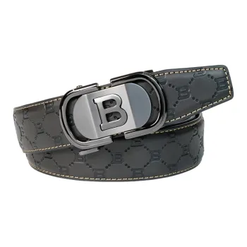 NINE NAIL 9-Section Spike Vintage Trendy Monogram B Buckle Cow Leather Genuine Leather Leather Belts Men's Width: 3.5cm