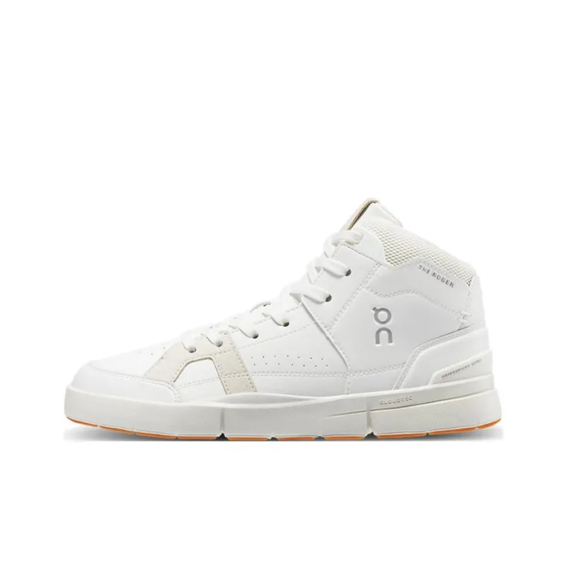 On ClubTHE ROGER Mid Top Casual Shoes Women's White-0