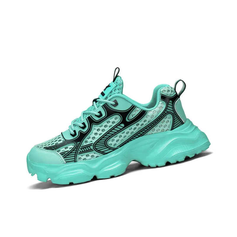 Wdg Cushioning Anti-Slip Wear-Resistant Breathable Height Increasing Low-Top Chunky Sneakers Unisex Hulan Color-2