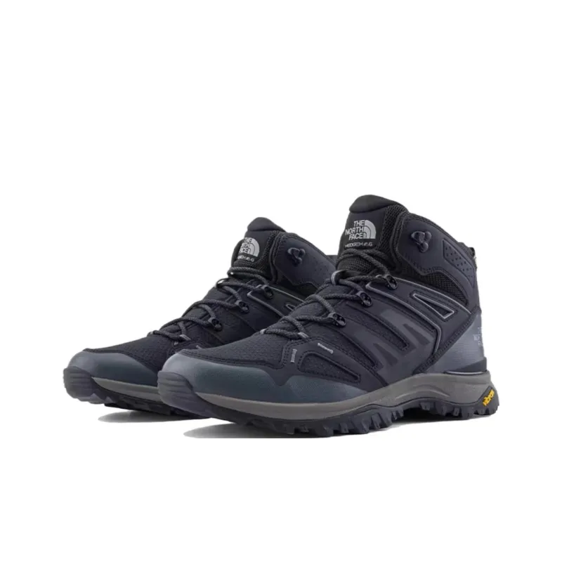 THE NORTH FACE Hedgehog Series Anti Slip Wear Resistant Mid Top Trekking Shoes Men's Black-1