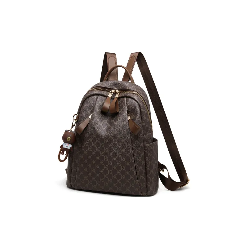 HARSON Synthetic Leather Backpack Handbag Women's Coffee-2