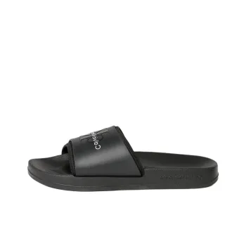 CKJ CALVIN KLEIN JEANS Abrasion-Resistant Slide Slippers Women's Black