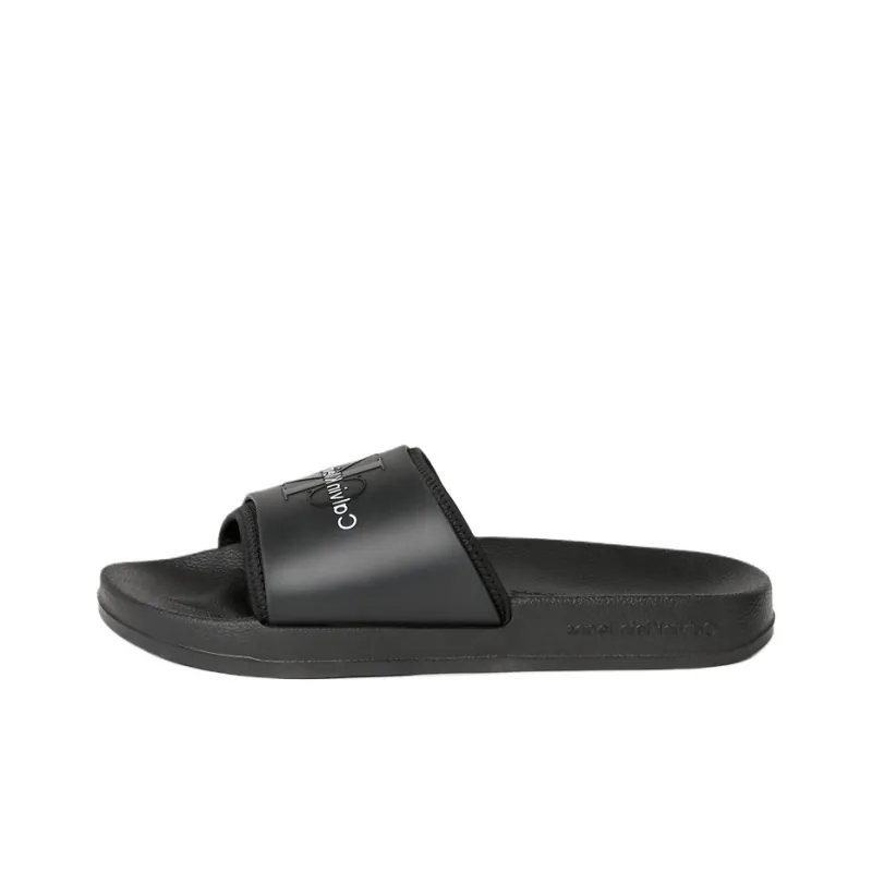 CKJ CALVIN KLEIN JEANS Abrasion Resistant Slide Slippers Women's Black-0
