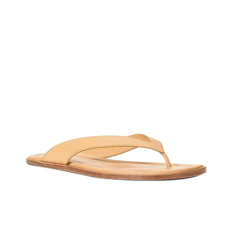 Staud Flip Flops Women's Beige Brown-2