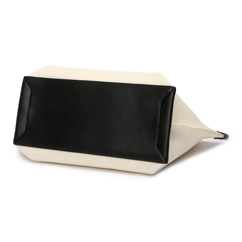 ZAVC PU Handbag Women's Black/Khaki/Premium Orange-6