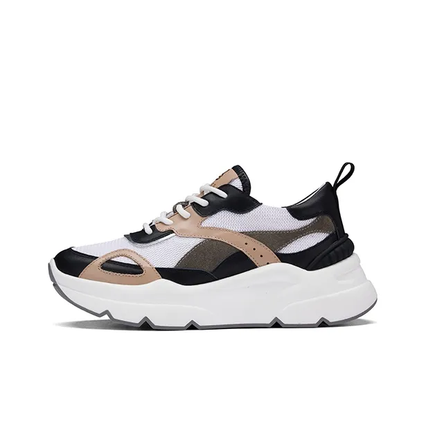 ZSBELLA Anti-Slip And Wear-Resistant Height Increasing Low-Top Chunky Sneakers Women's-5