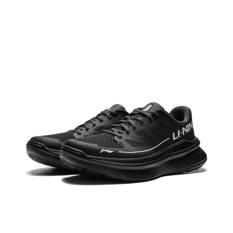 LiNing Ling Yue Anti Slip Wear Resistant Low Top Running Shoes Men's Black-2