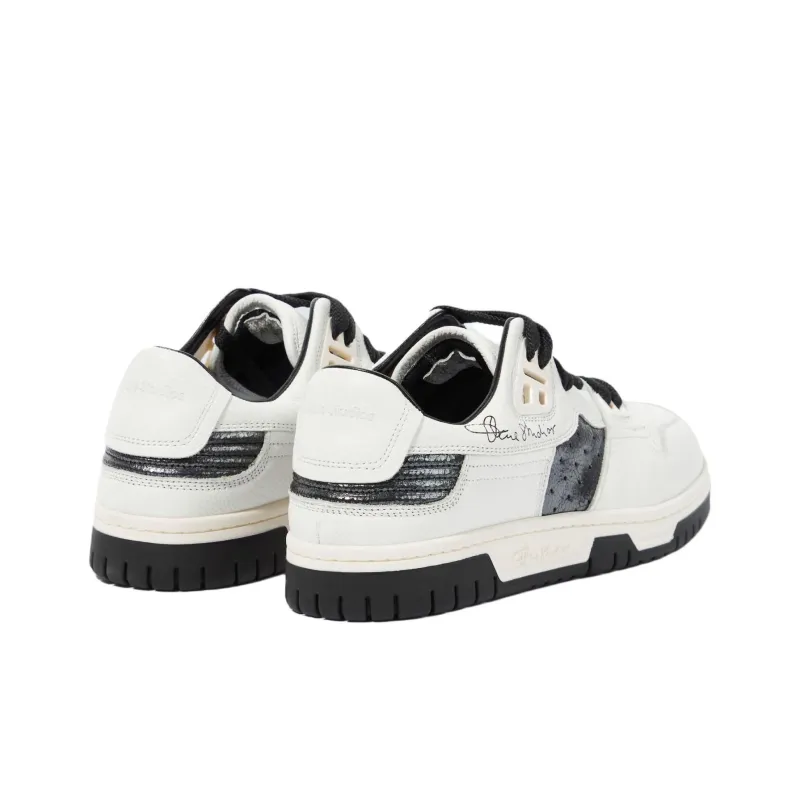 Acne Studios Low Top Skateboard Shoes Men's White Black-4