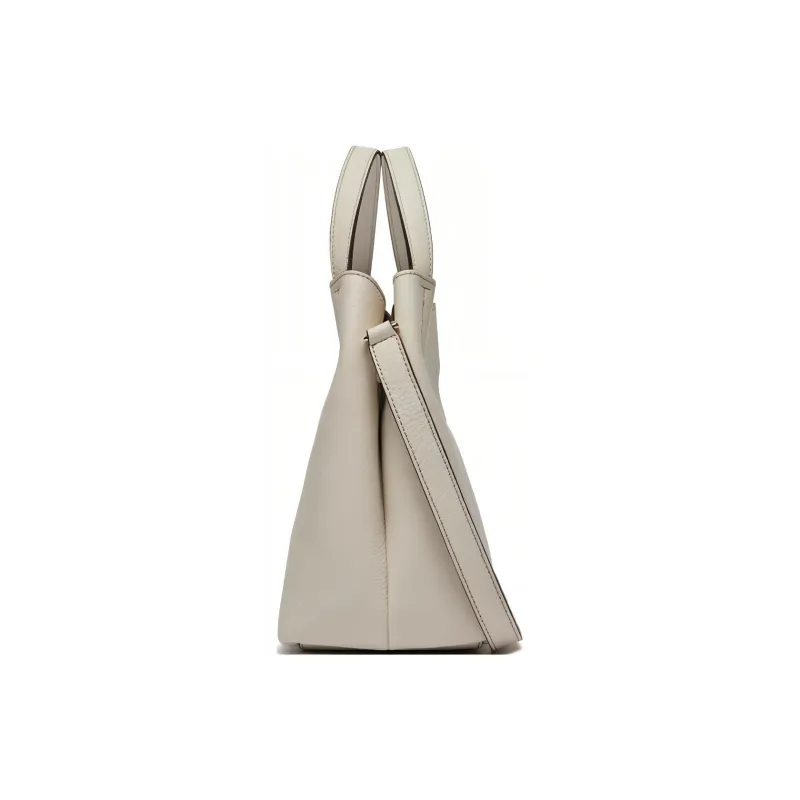 Furla Primula Grain Leather Shoulder Bag, Crossbody Bag, Handbag Women's Cotton Candy White-1