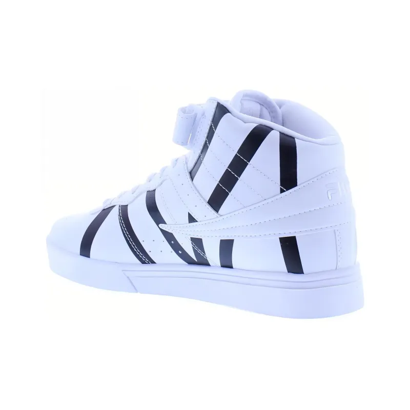 FILA Anti Slip Wear Resistant High Top Skateboard Shoes Men's White-1