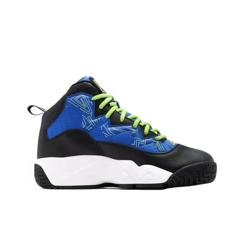 FILA Mashburn Anti Slip Wear Resistant High Top Basketball Shoes Unisex Blue Black-1