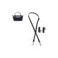 Dark Blue Silver-Tone Buckle 95-124cm Leather Strap+[No Perforated]Set