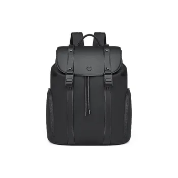 GOLDLION Fabric With Synthetic Leather Backpack Large Size Men's Black