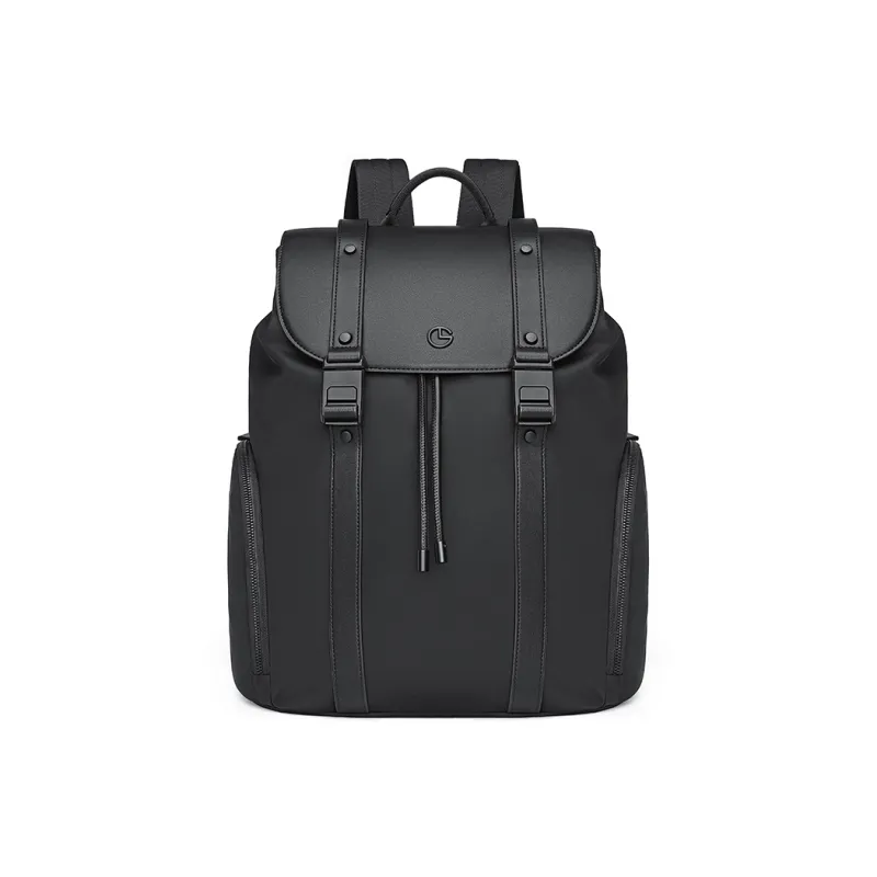 GOLDLION Fabric With Synthetic Leather Backpack Large Size Men's Black-0
