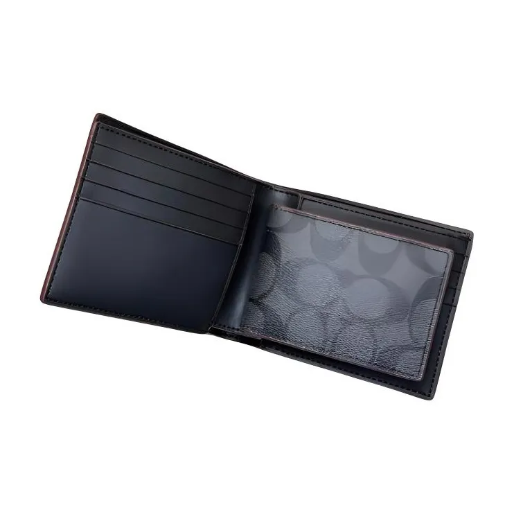 COACH 3 IN 1 Wallet Coated Canvas Set Wallet Mini Men's Black-5