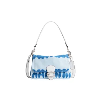 COACH Soft Tabby Denim And Smooth Leather Handbag Shoulder Bag Women's Denim Multicolor