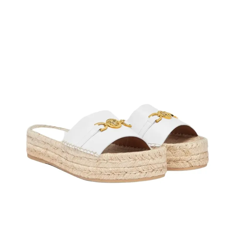VERSACE Slide Slippers 3cm Women's White-2