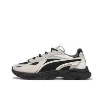PUMA Rs Connect Cushioning Low Top Chunky Sneakers Unisex Black White Gray