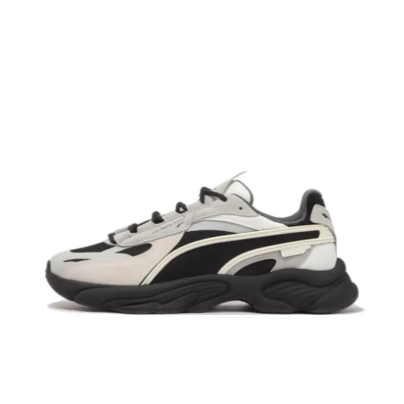 PUMA Rs Connect Cushioning Low Top Chunky Sneakers Unisex Black White Gray-0