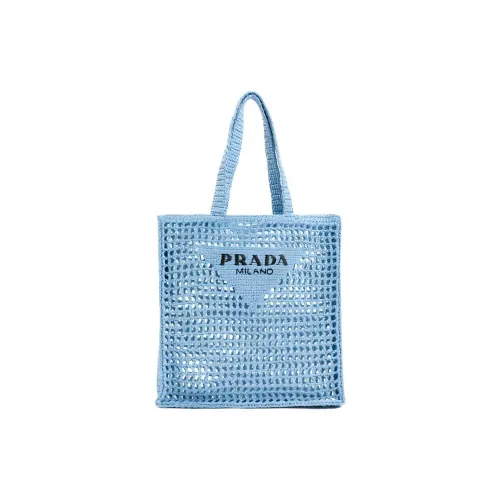 PRADA zipped One Shoulder Handbag Men's Blue