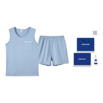 Floating Light Islands Pajama Set Women's Gift Box Set Azure