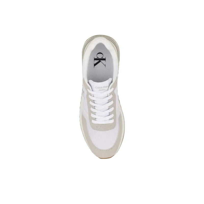CKJ CALVIN KLEIN JEANS Picio Monogram Logo Low-Top Casual Shoes Men's Light Gray-3