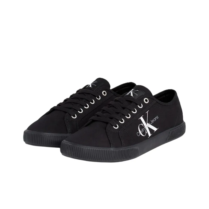 CKJ CALVIN KLEIN JEANS Low Top Canvas Shoes Men's Black-2