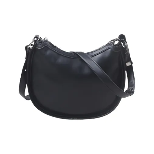 H YXIANG Canvas Canvas Bag Shoulder Bags Regular Women's White/Black-4