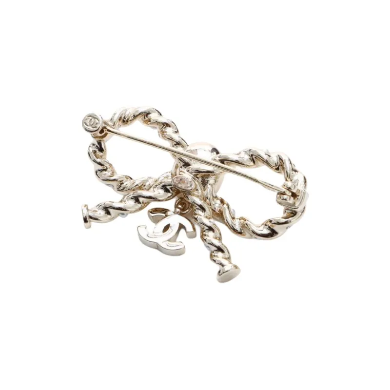 CHANEL 2023 Cc Ribbon Brooch-3