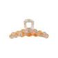 Icy Clear Orange Tubas Claw Clip