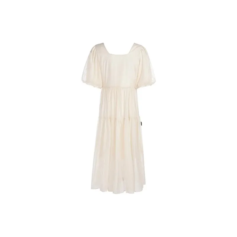 JOSR Short Sleeved Dresses Women's White-1