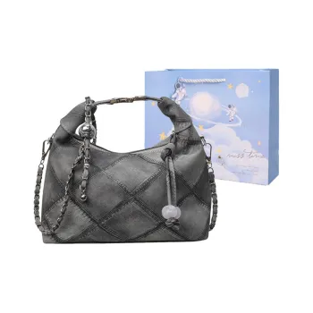Duoluplo Doron Paul PU Shoulder Bag Women's Black/Blue/Pink/Coffee